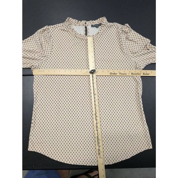 Adrianna Papell Blouse  Multicolor Long Sleeve Polyester Blend Women’s Large - Picture 5 of 6